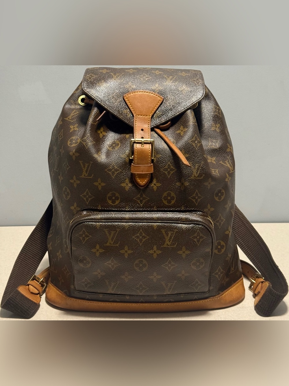 LOUIS VUITTON Montsouris GM Backpack Monogram Canvas leather